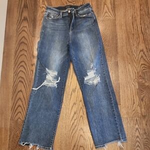 Judy Blue Distressed Straight Fit Jeans Size 09/29